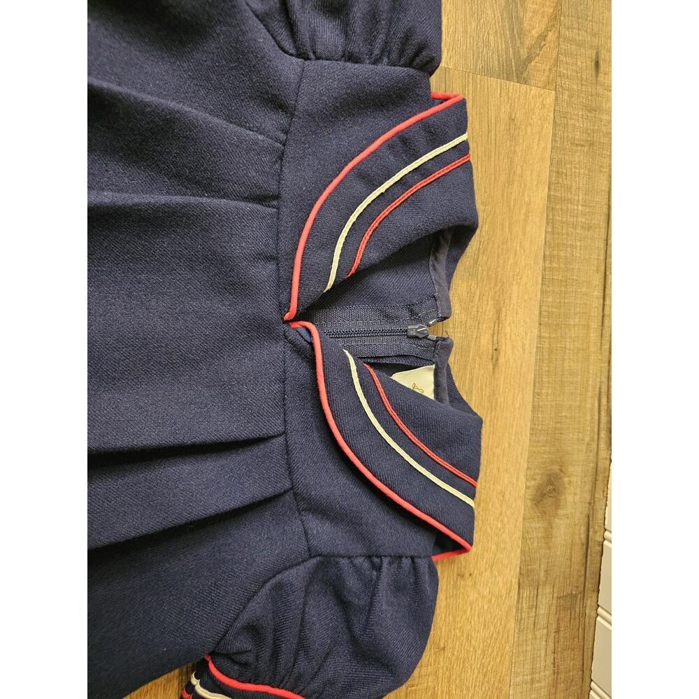 Little Bitty 1980's Vintage Sailor Dress Baby Girl 18 Months Made in USA - Picture 4 of 5